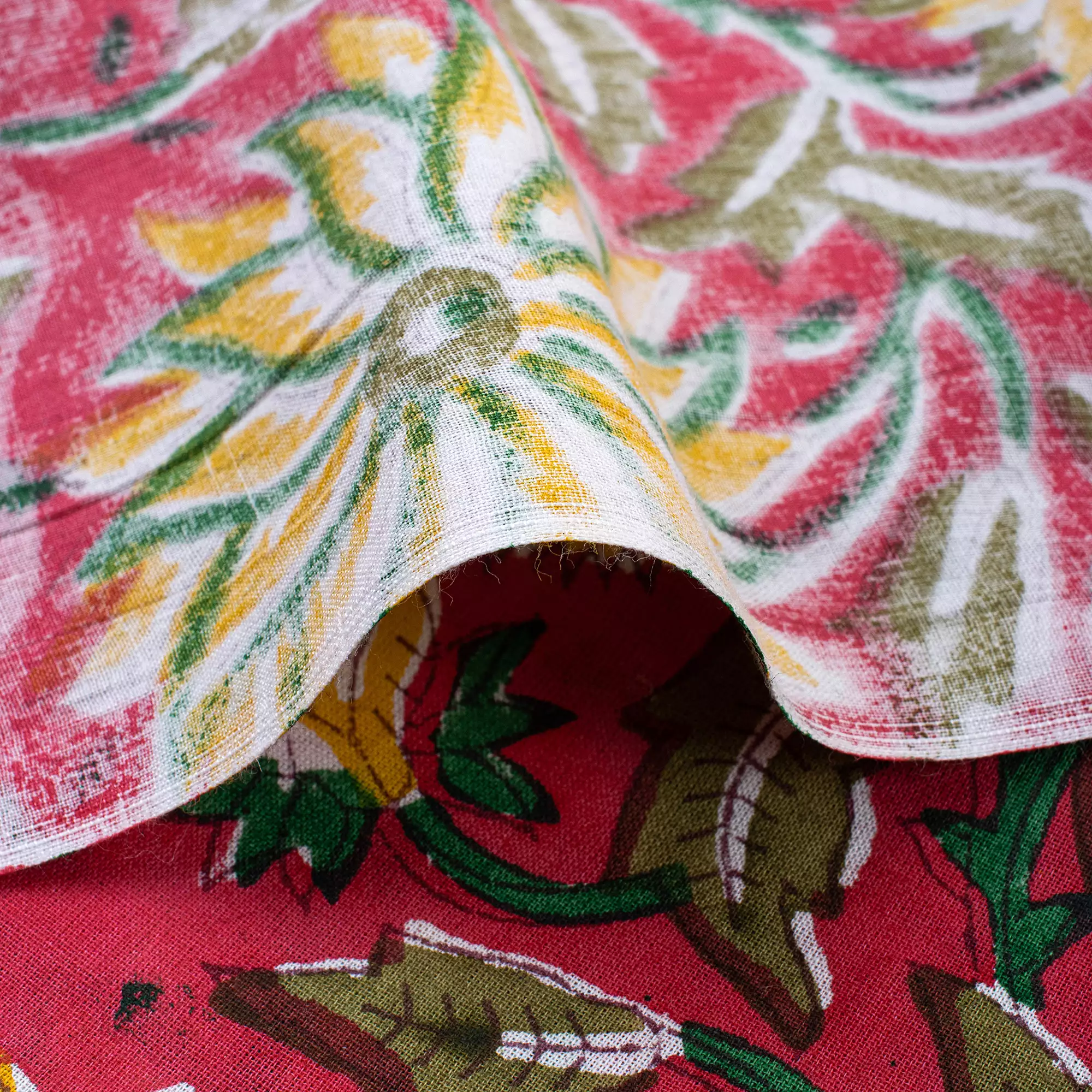 Sunflower Hand Block Printed Fabric for Dress - Image 2