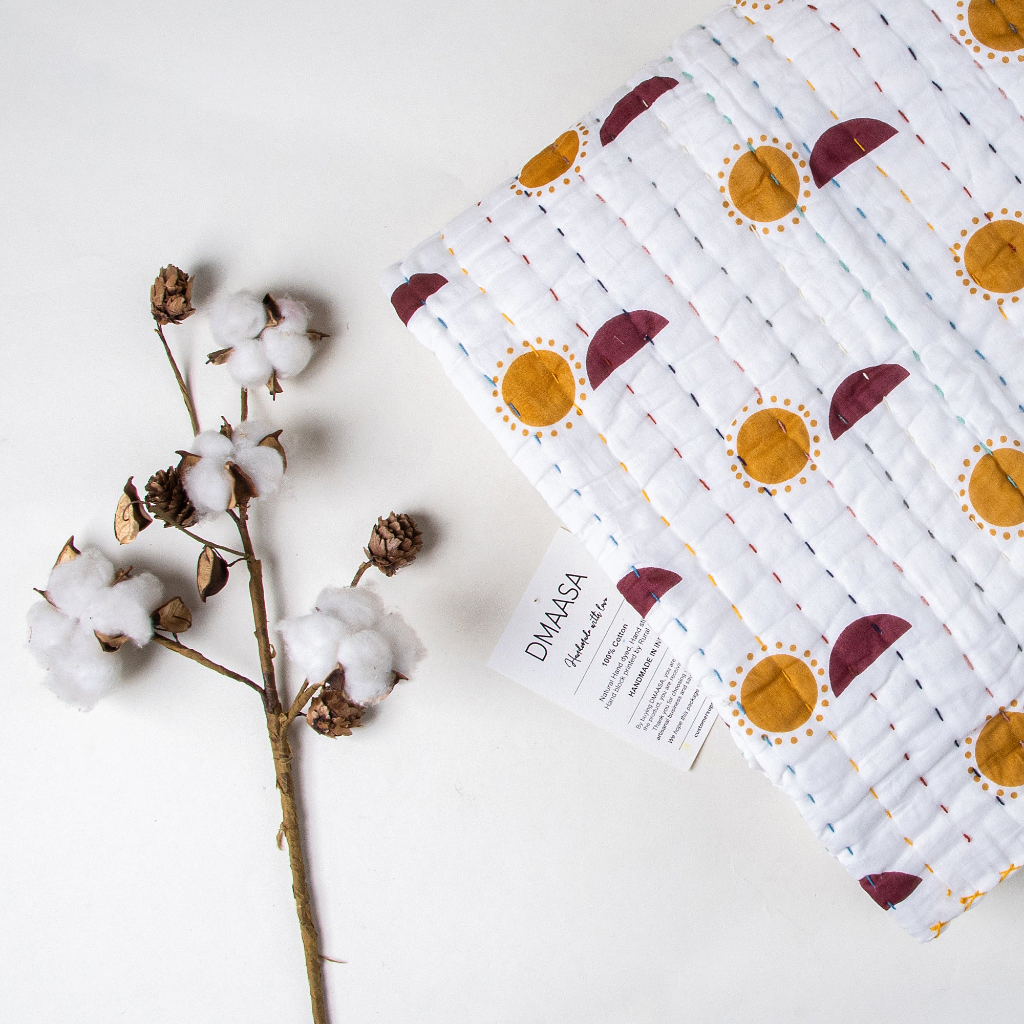Premium Cotton Handblock printed baby blanket