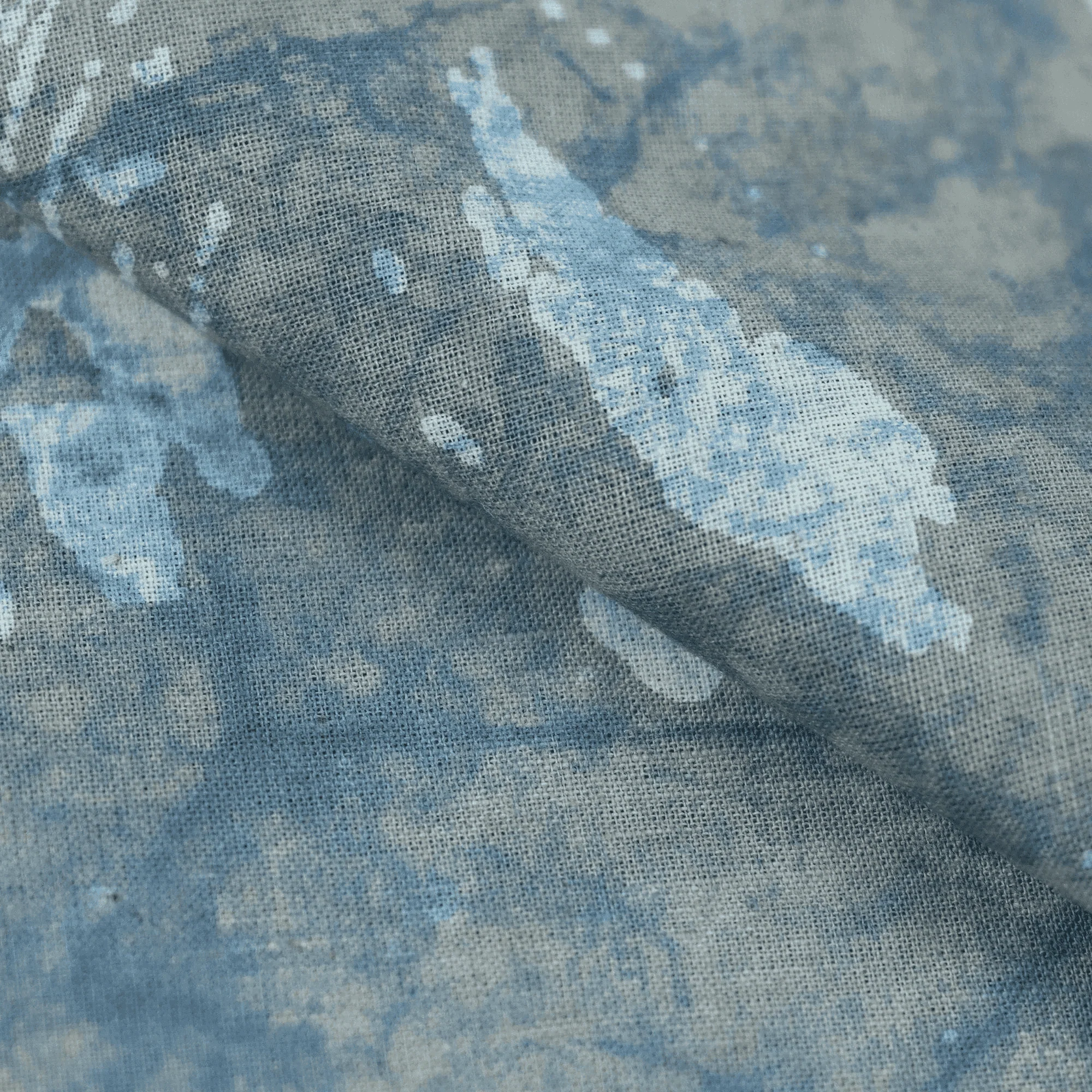 Gray Natural Hand Dyed Pure Cotton Kashish Fabric for Napkin - Image 3