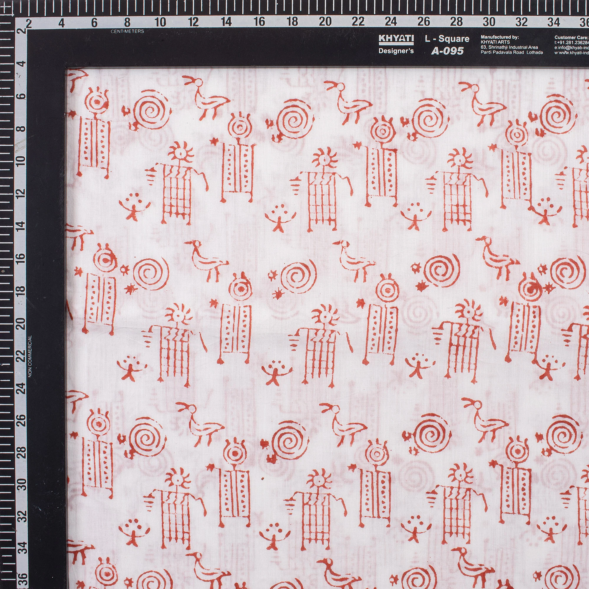 Traditional Hand Block Printed Organic Cotton Fabric - Image 5