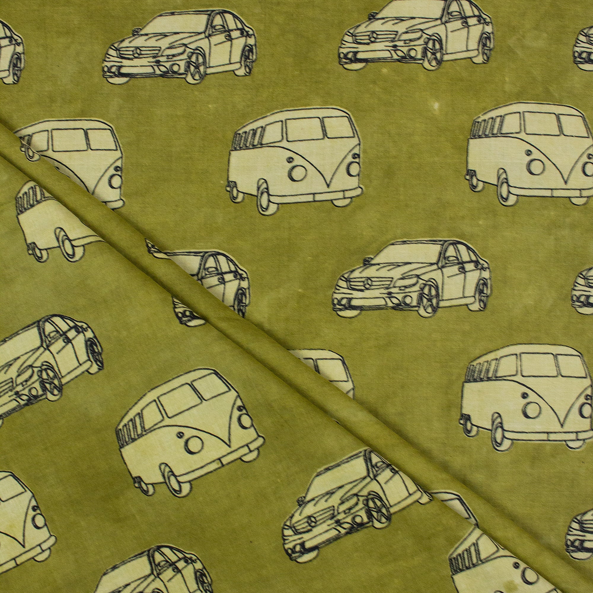 Hand Block Dabu Print Cotton Fabric