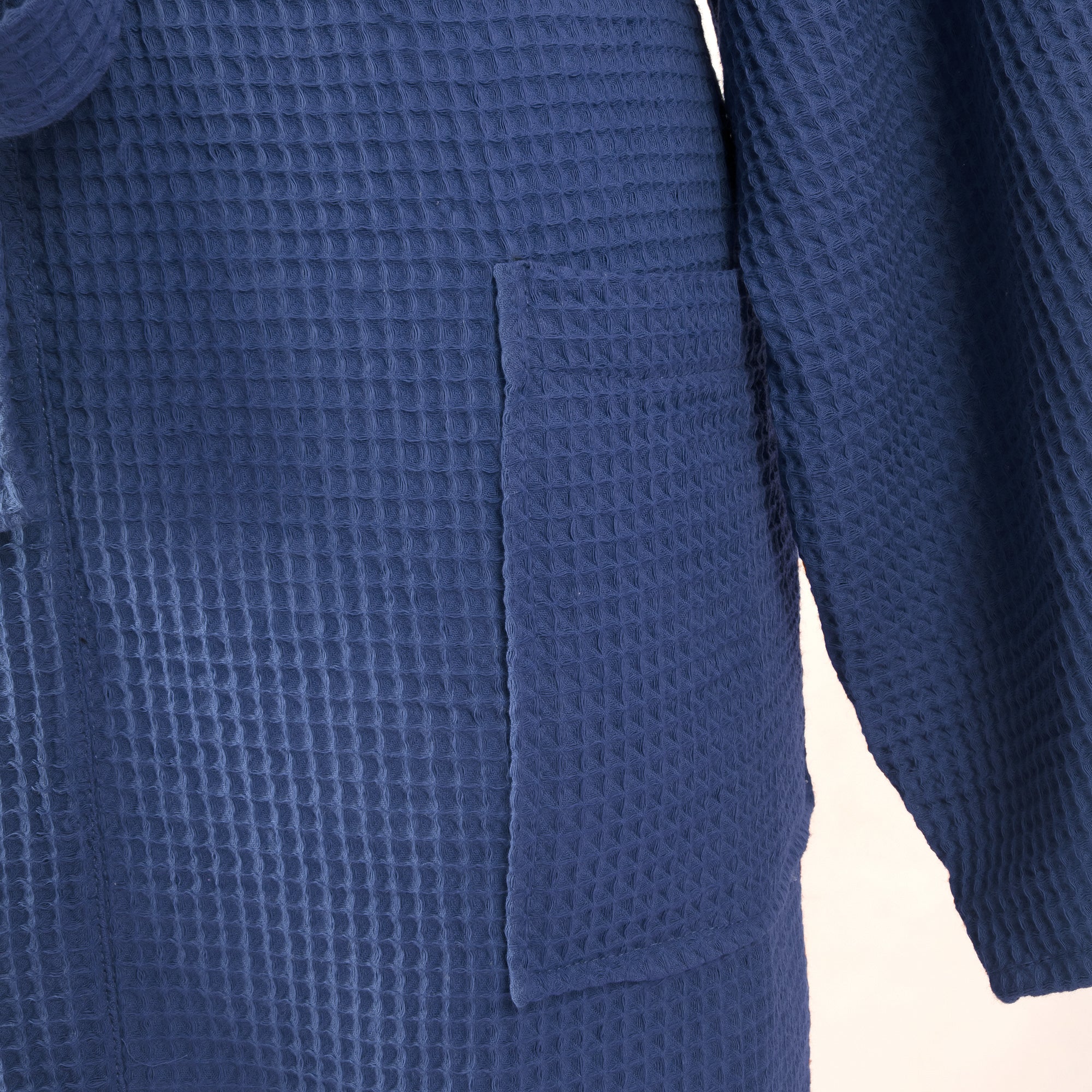 Unisex Solid Indian Handmade Cotton Bathrobe with Pockets - Image 4