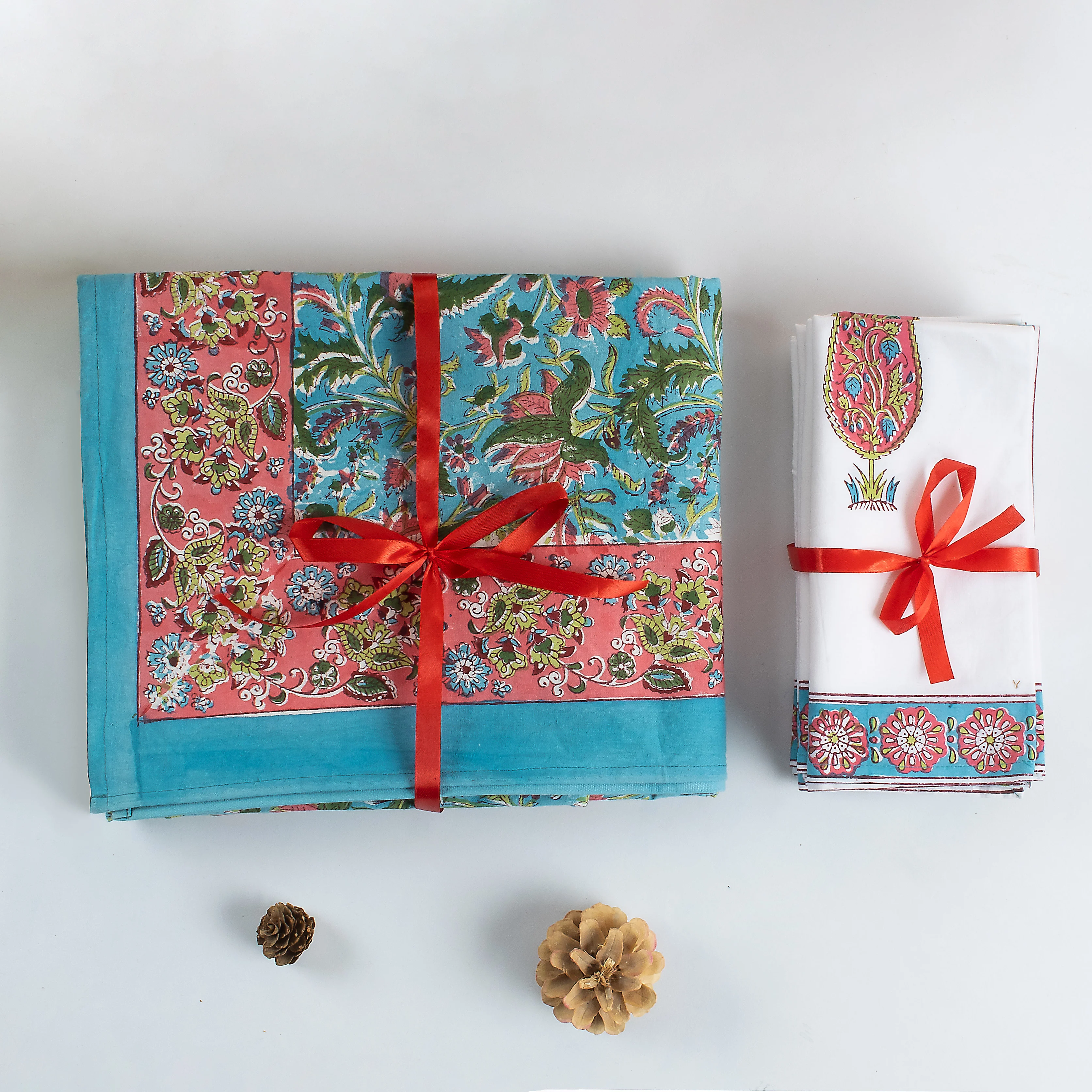 Xmas Gift Sets Floral Cotton Dining Tablecloth & Napkin - Image 3