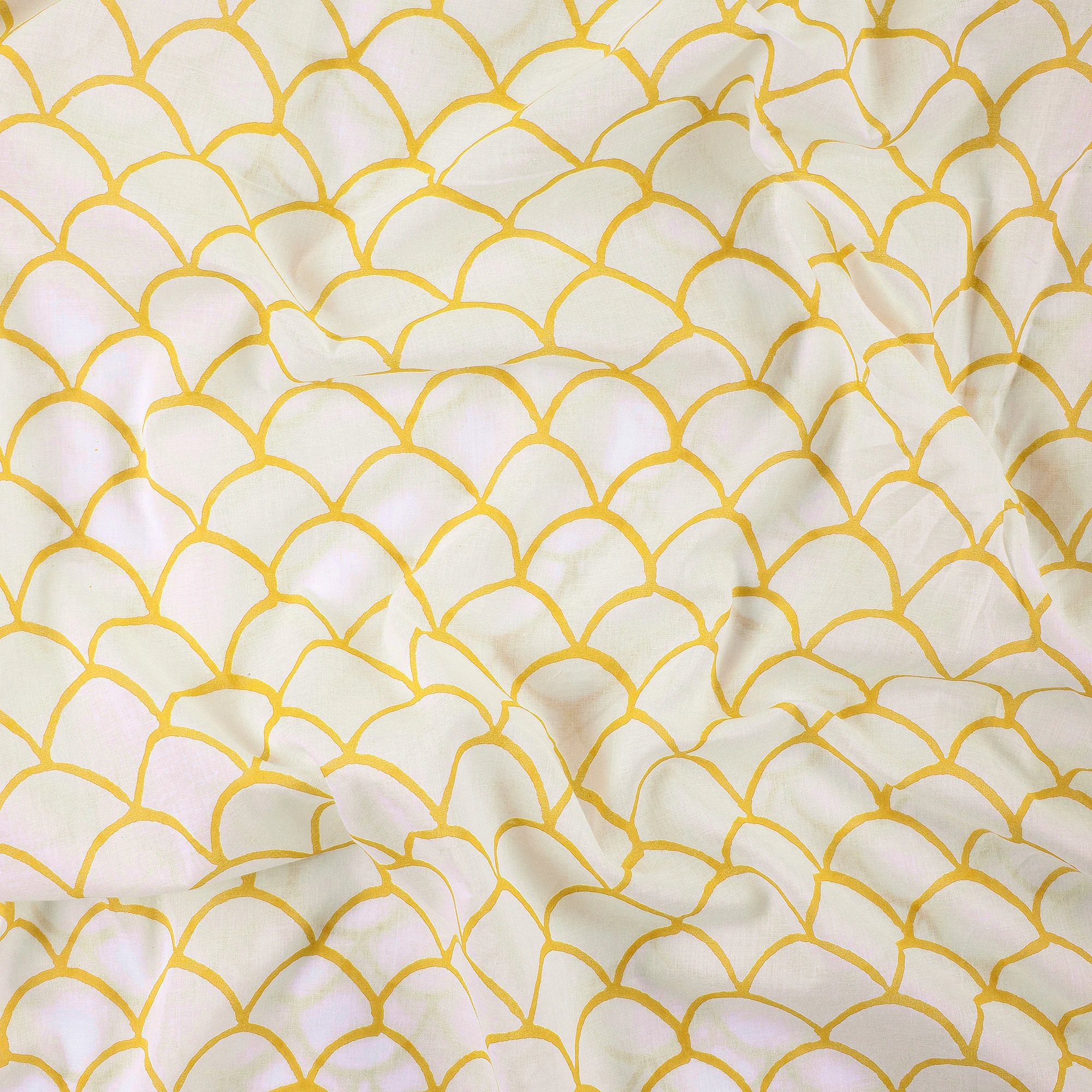Block Printed Indian Pure Cotton Fabric Material - Image 3