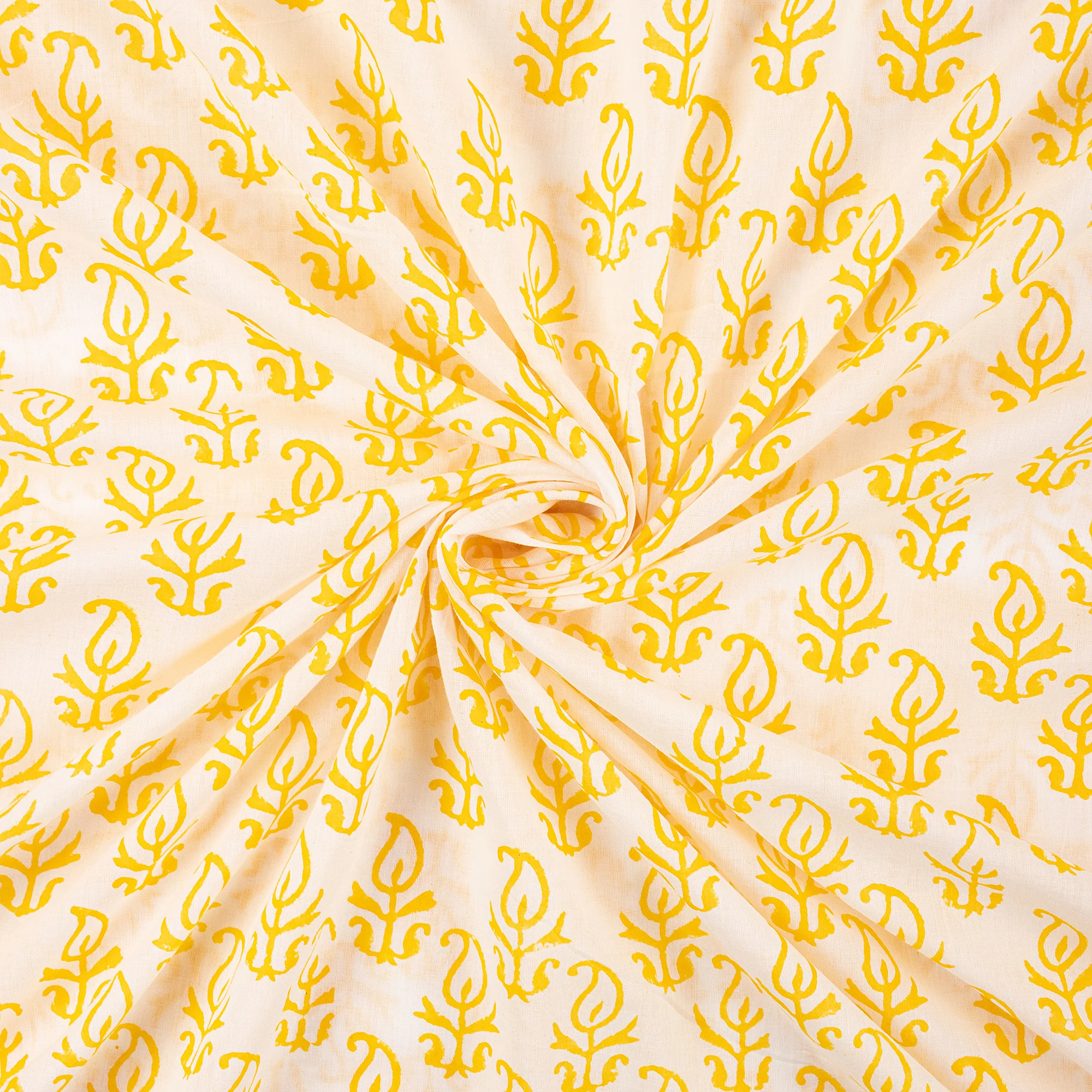 Booti Hand Block Pure Cotton Indian Fabric - Image 5