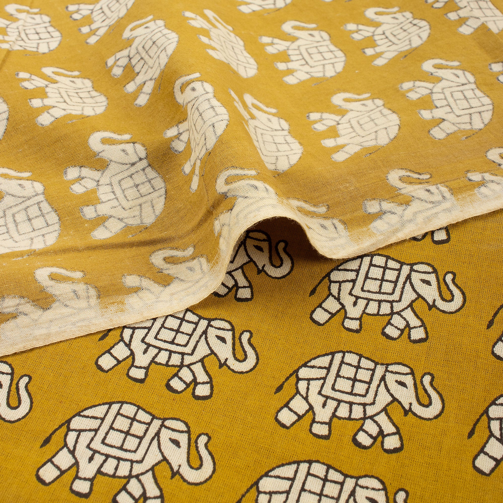 Hand Block Bagru Printed Fabric - Image 3