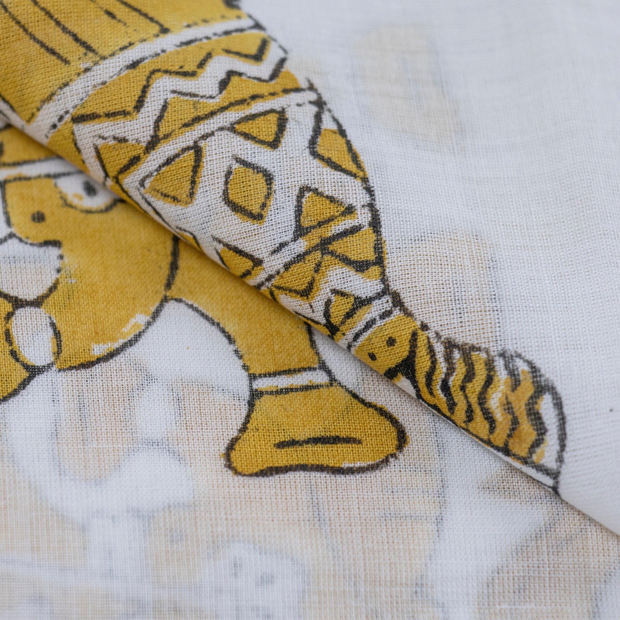 Animal Print Hand Blocked Cotton Printed Dress Material Fabric - Image 2