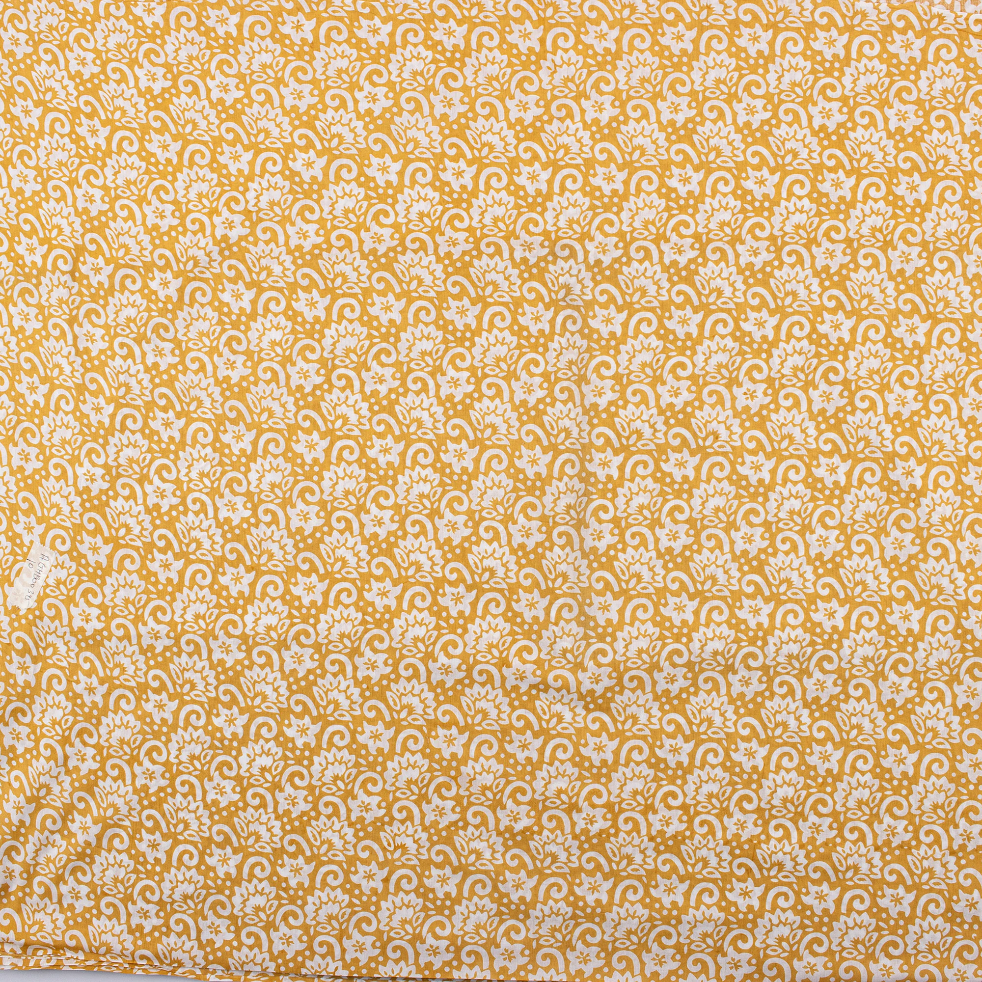 Floral Block Printed Indian Fabric - Image 4