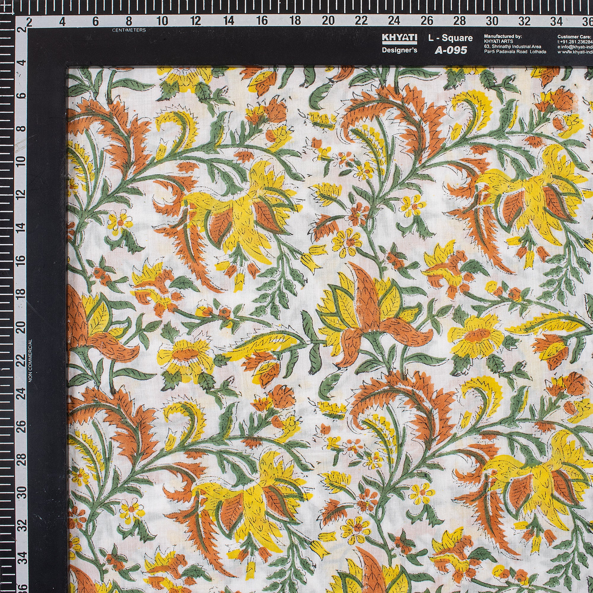 Floral Hand Block Print Fabric for Summer Dress - Image 5