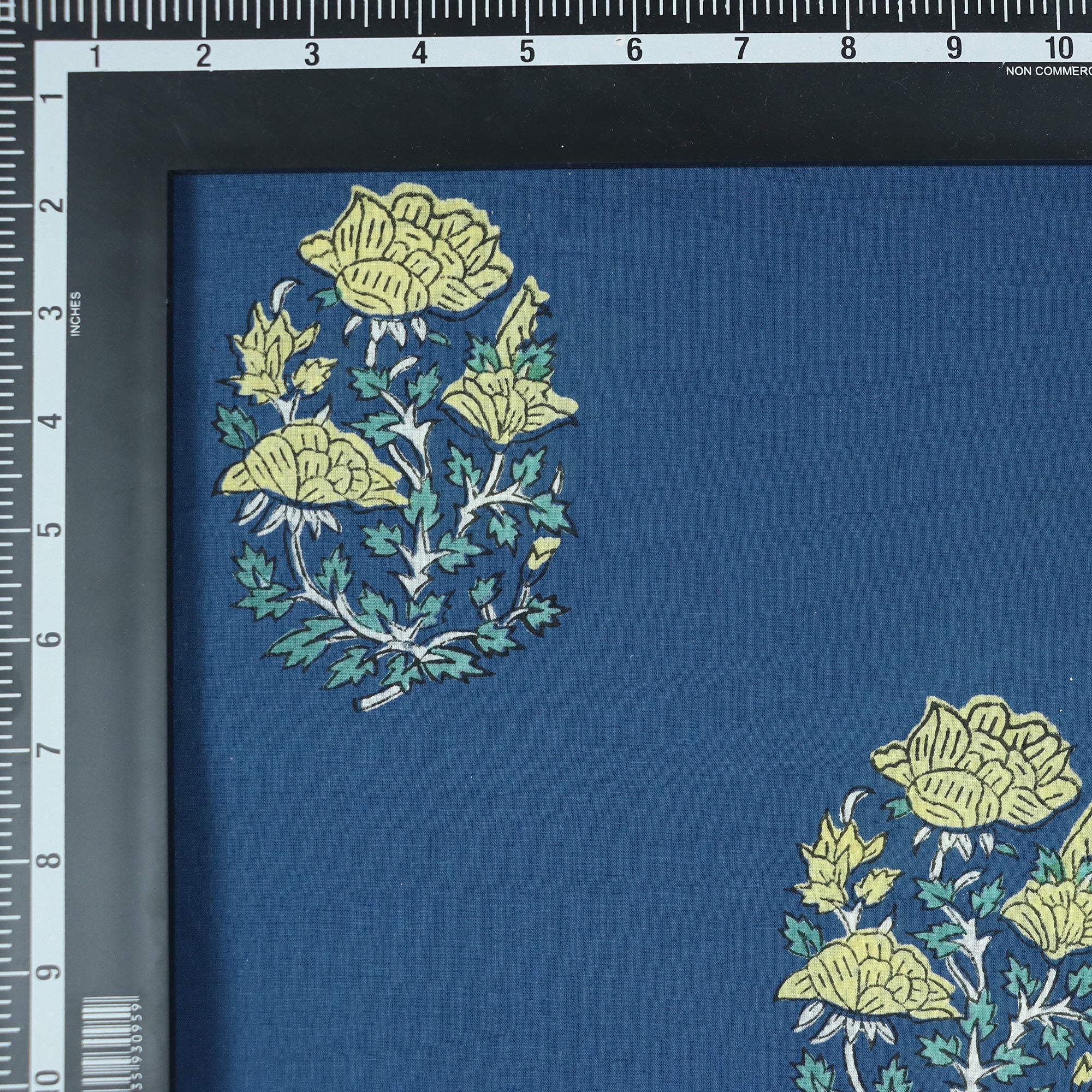 Floral Indian Hand Block Pirnted Dabu Fabric - Image 3