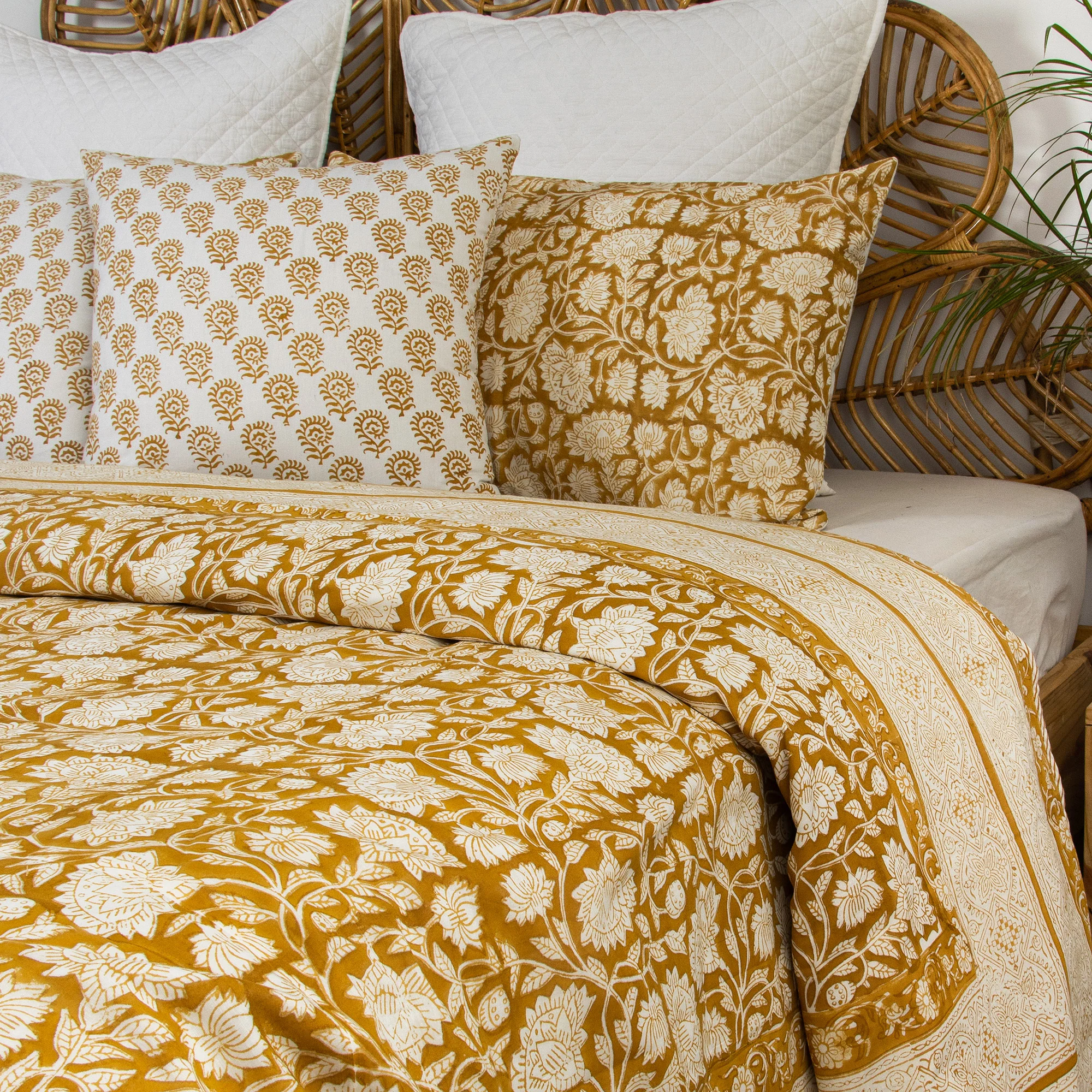 Hand Block Printed Reversible Cotton Dohar Blankets