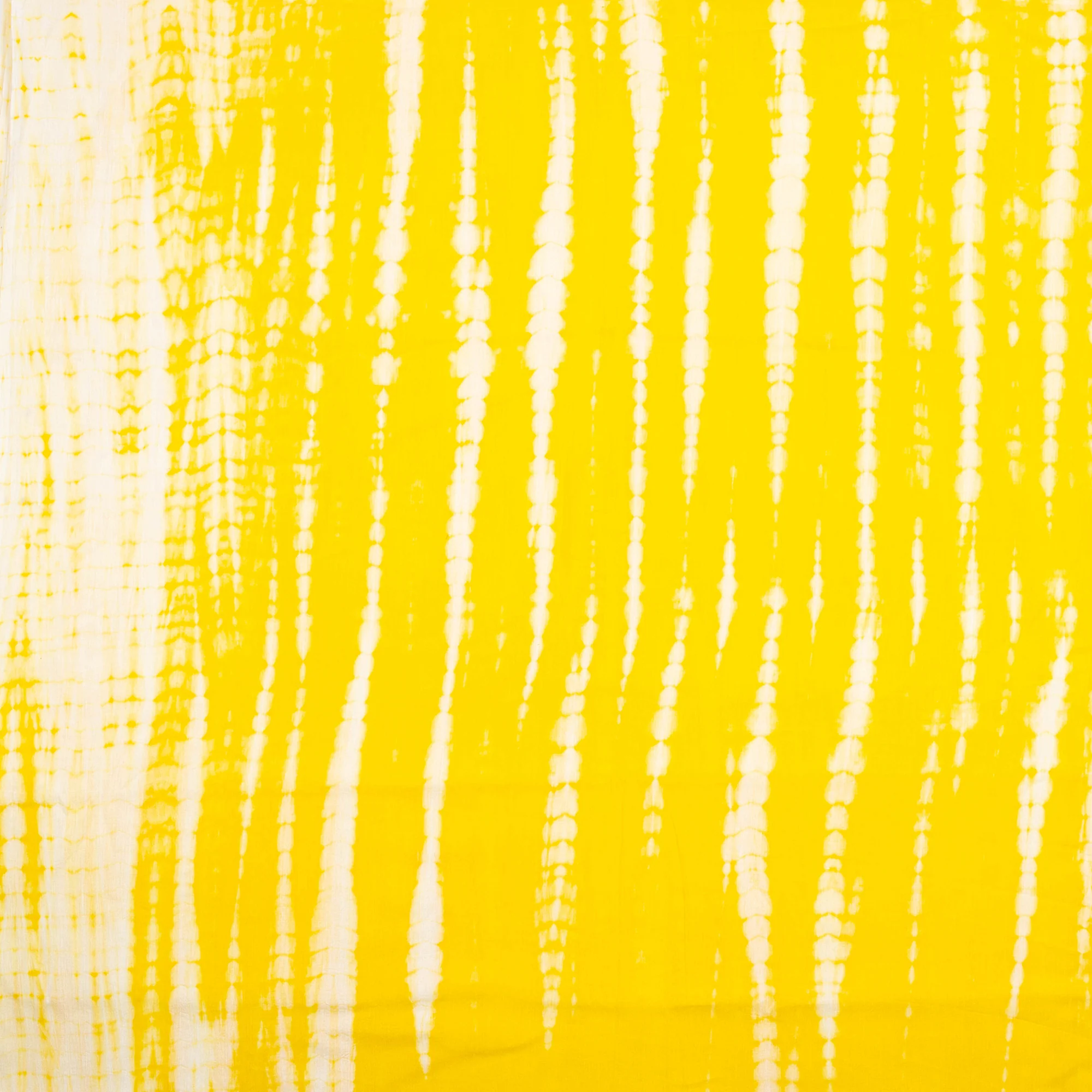 Yellow Natural Tie Dye Cotton Shibori Fabric - Image 2