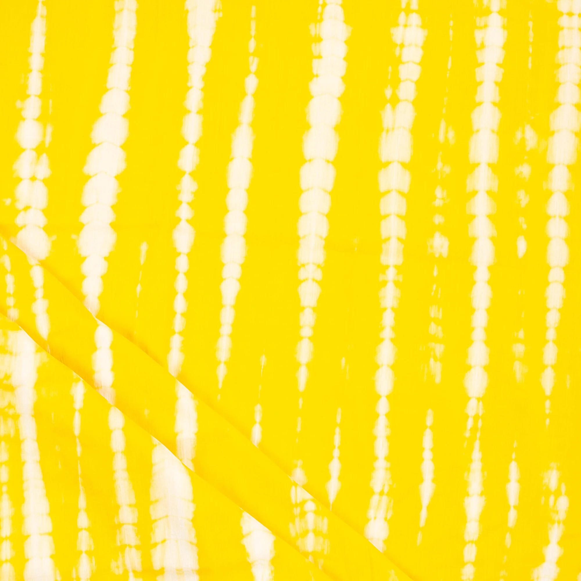 Yellow Natural Tie Dye Cotton Shibori Fabric - Image 4