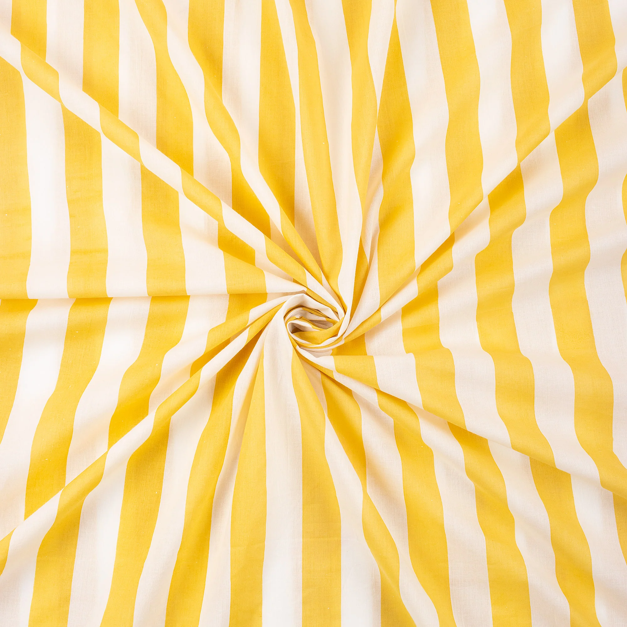 Striped Hand Block Cotton Running Fabric - Image 2