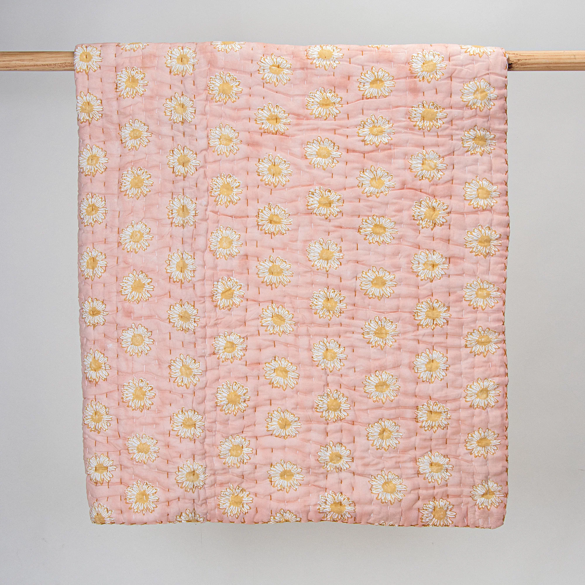 Luxury quilted handblock Printed Pure Cotton Handcrafted Baby Blankets - Image 2