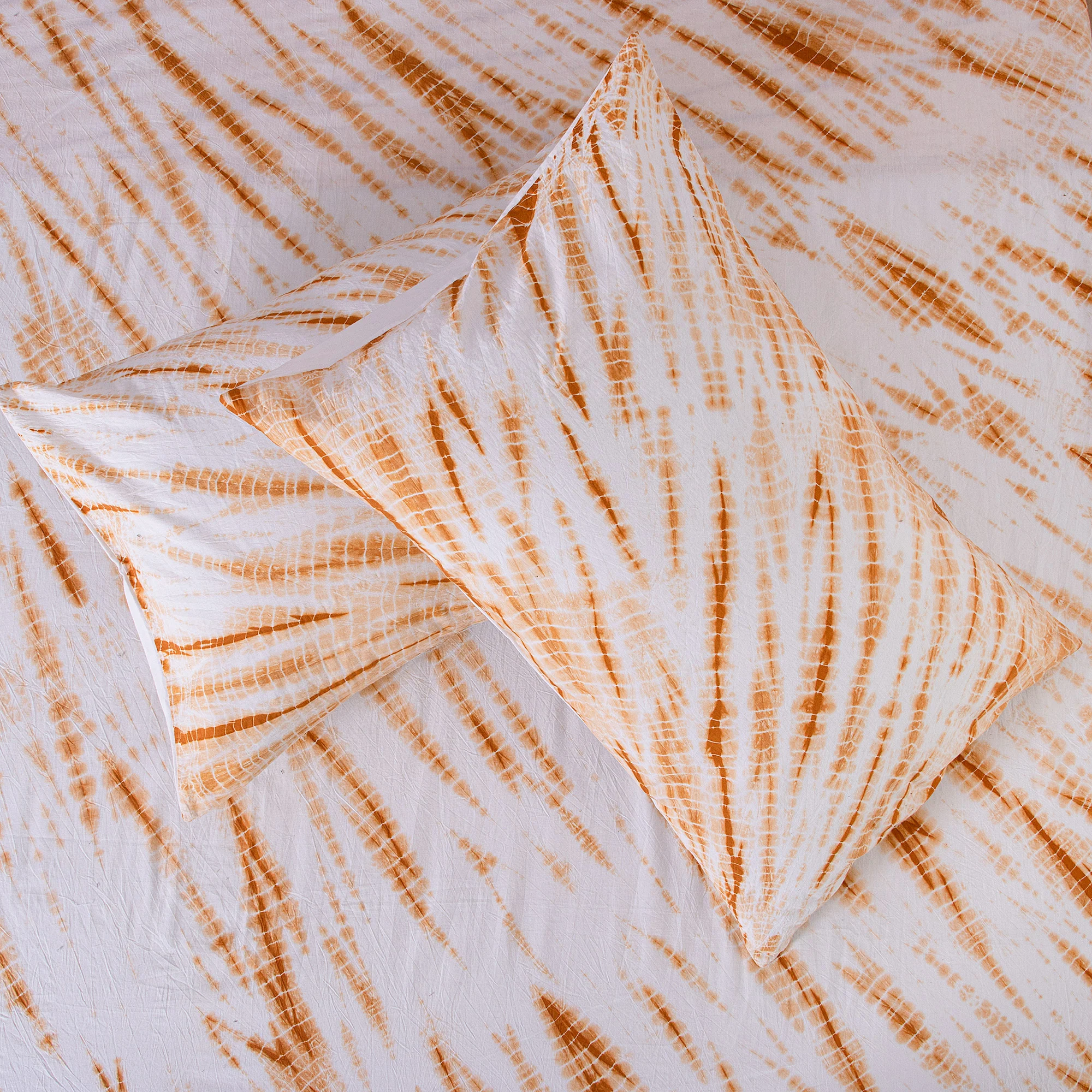 Yellow Tie Dye Handmade Cotton Bed Sheet - Image 5